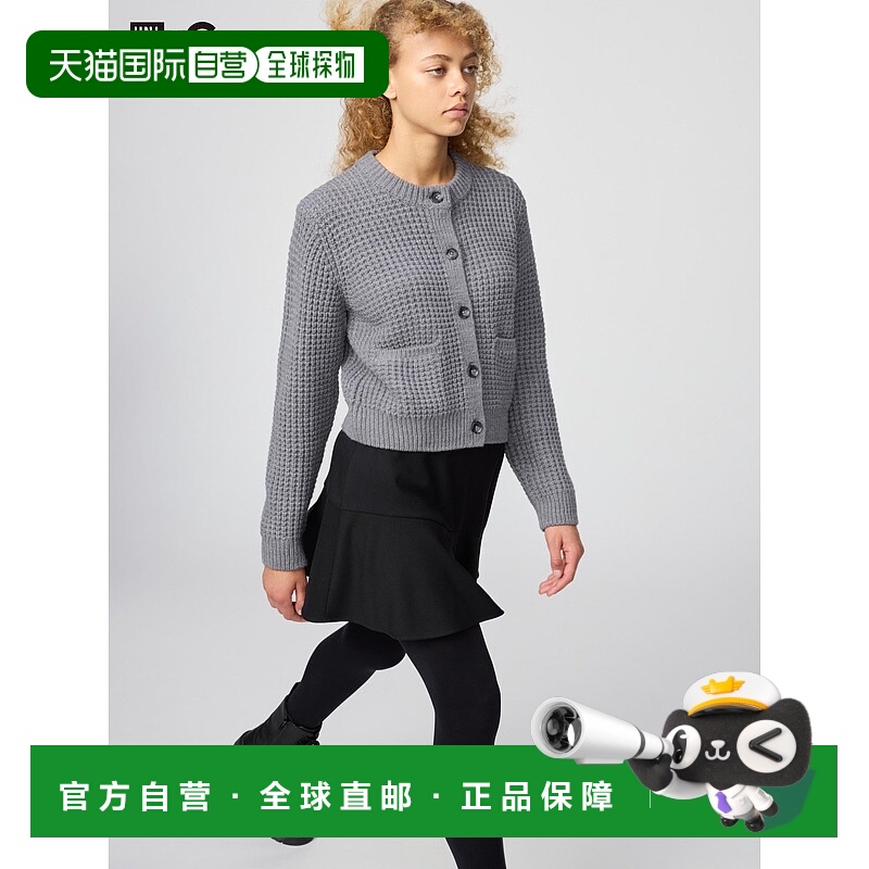 日本直邮Uniqlo Waffle Knit 圆领开衫卫衣 479676优衣库羊毛短款