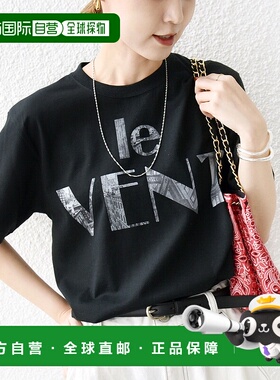 1h可退 日本直邮SHIPS 女士 棉质宽松 罗纹圆领 罗哥印花T恤 3127