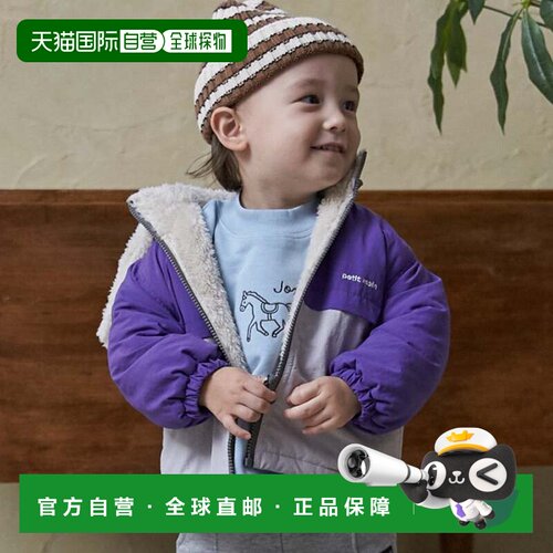 日本直邮petit main 双面穿夹克 紫色