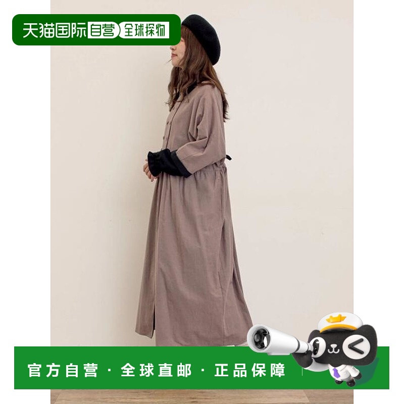 1h可退 日本直邮Samansa Mos2 【S/M尺码】蝙蝠袖褶皱连衣裙