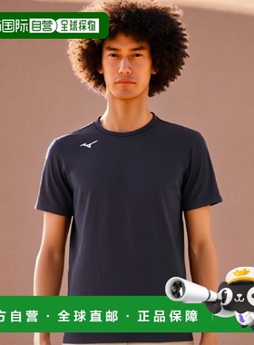 【日本直邮】美津浓Mizuno休闲运动款短袖T恤32MA0125黑色M高档