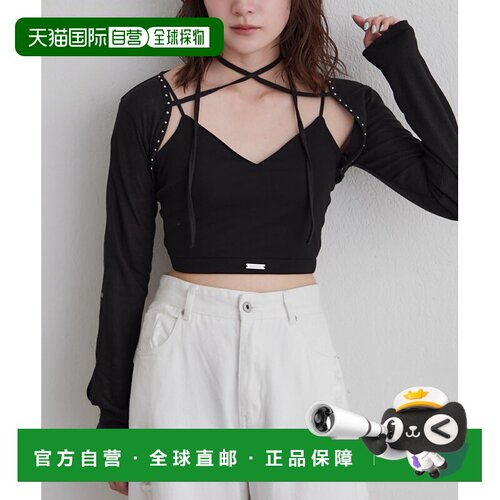 日本直邮mline 女士 钉饰短款开衫 MLZ1061506A0007吊带