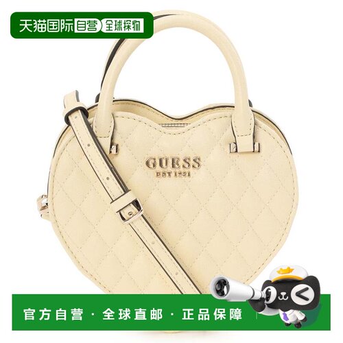 日本直邮GUESS 阿塔贝心形包黄色斜挎包单肩包女包手提包