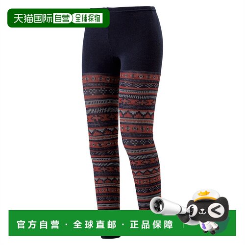 日潮跑腿Montbell蒙贝欧儿童针织提花紧身裤打底裤含羊毛1107165