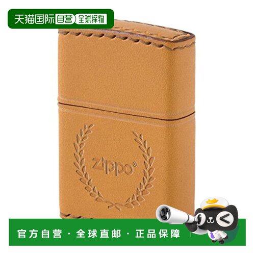 【日本直邮】Zippo芝宝 打火机no200头层牛皮真皮 焦糖色  LB-7