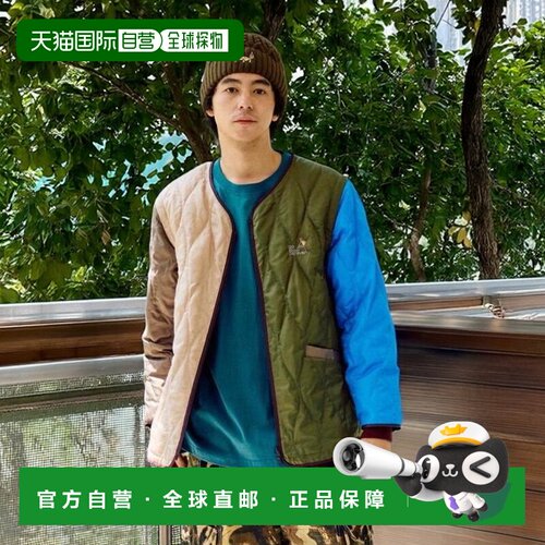 日潮 go slow caravan 中棉两穿撞色拼接马甲开衫男北面夹克户外