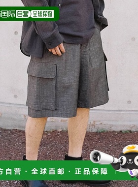 1h可退 日本直邮LIDNM 男士亚麻羊毛混纺休闲短裤 lm24ss12605