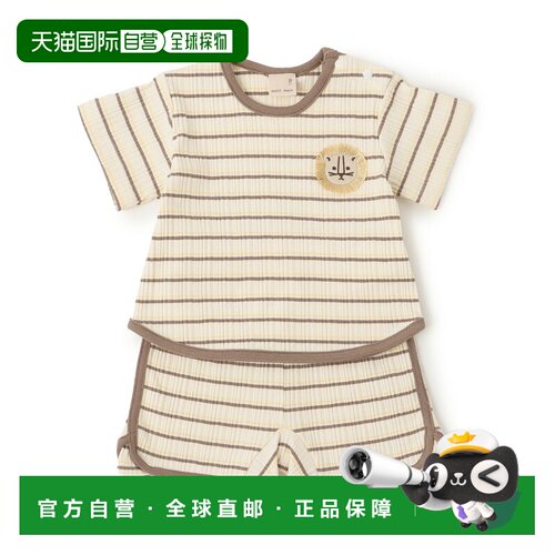 日本直邮Petit Main条纹套装2026新款儿童夏季穿搭