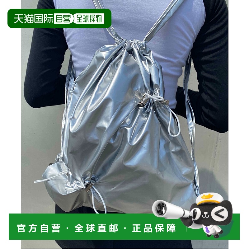 1h可退 日本直邮WEGO 女士春夏新款金属感抽绳背包 DF24SM07SG002