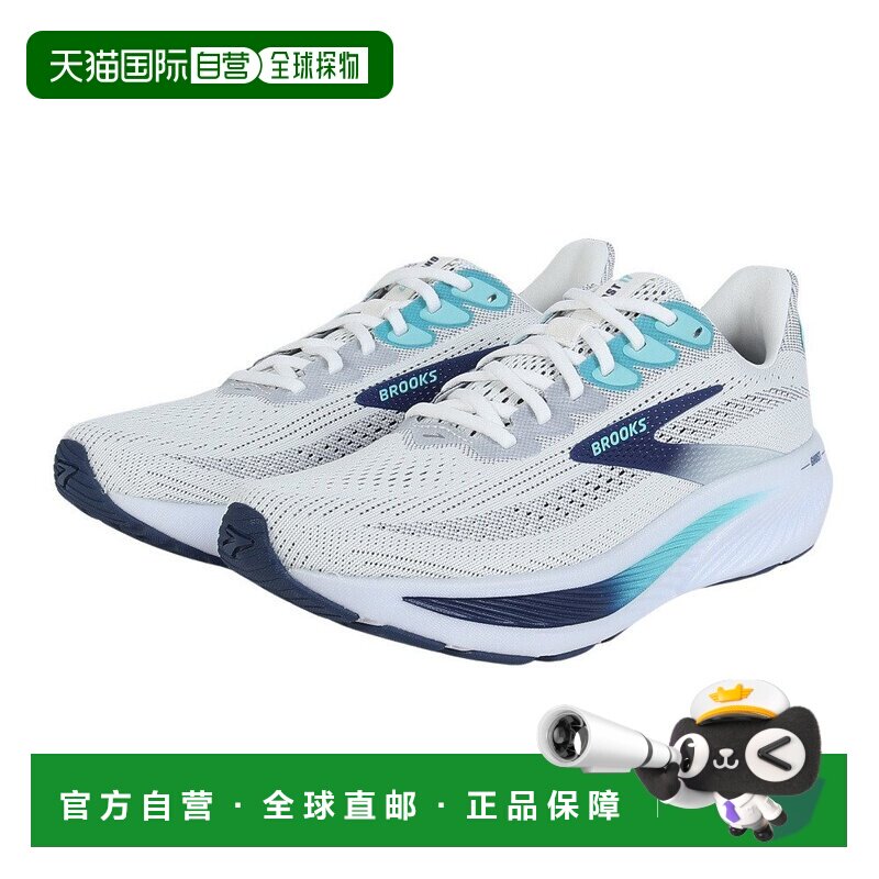 日本直邮Brooks 布鲁克斯男士跑步鞋慢跑鞋幽灵17白蓝BRM4423 W/B