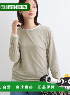 日本直邮INDIVI 可洗涤紧凑型天鹅绒短袖 T 恤 [IN1249EW63097]