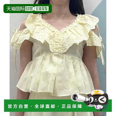 日本直邮Swingle 女士 蕾丝佩普拉衬衫 20072611405072