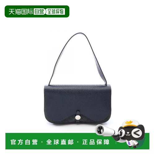 日本直邮中古Hermes爱马仕女包A级95新blue indigo靛蓝牛皮单肩包