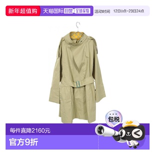 日本直邮中古Burberry博柏利女S级99新trench coat风衣帆布外套浅