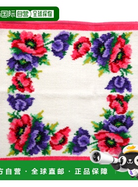 日本直邮FEILER 飞勒 花 毛巾手帕 白色&粉色 30cm