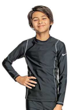 日本直邮Nike 耐克Rash Guard长袖儿童泳衣男童少年泳衣舒适亲肤
