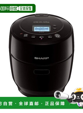 【日本直邮】SHARPIH夏普电蒸煮无水锅高压锅1.0升KN-HW10E黑色 1