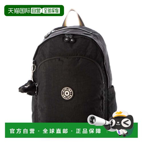 日本直邮Kipling 双肩包 A4尺寸 黑条纹 WF