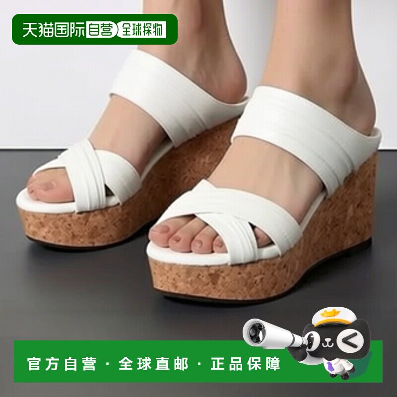 1h可退 日本直邮夢展望女士厚底舒适绑带凉鞋 534191坡跟图片