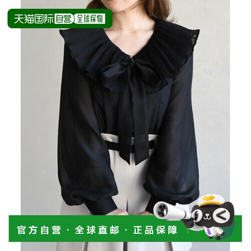 日本直邮31 Sons de mode女装褶皱领泡泡袖透视衬衫 TT618101通勤