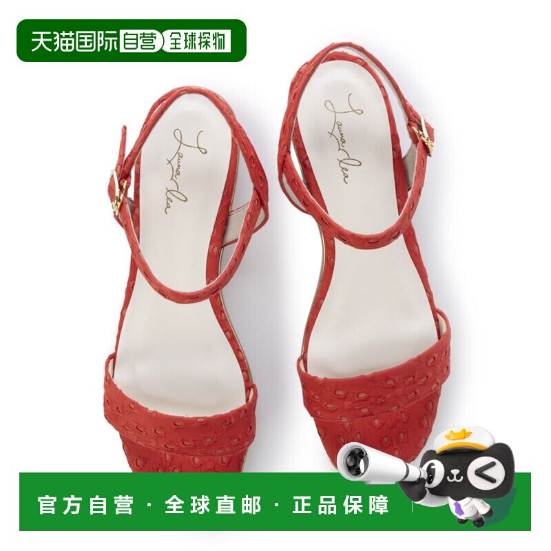 日本直邮Launa lea 564 方头绑带凉鞋 (0564) (红色 Z)高跟鞋单鞋