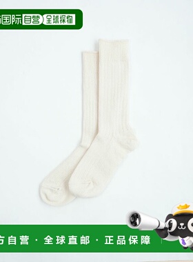 日本直邮ROTOTO 亚麻棉质罗纹中筒袜 亚麻棉质罗纹中筒袜 [R1461]