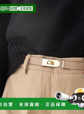 日本直邮florge 无级调节牛皮革Turn Lock设计腰带 FL8218EW04663