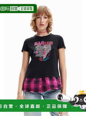 日本直邮Desigual 摇滚风格双层T恤 [DE819EW21594]