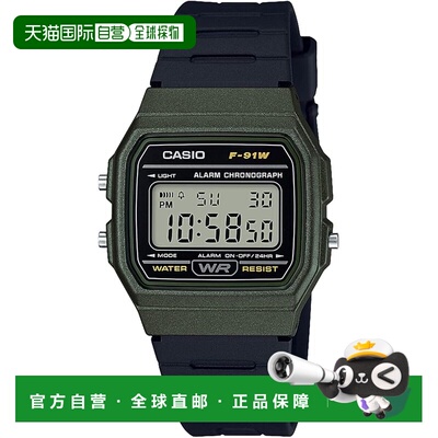 【日本直邮】Casio卡西欧 手表 日期显示带闹铃秒表等F-91WM-3AJH
