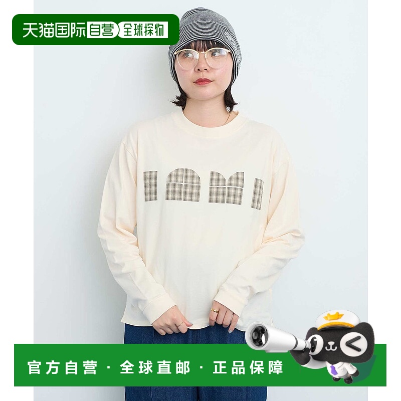 1h可退 日本直邮I am I in fact... 女装 宽松LOGO拼贴设计长袖T