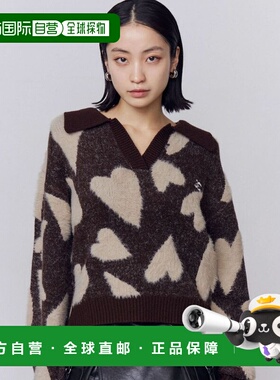 日本直邮EMODA 女装 宽松落肩设计 针织衫 左胸刺绣点缀 04261265