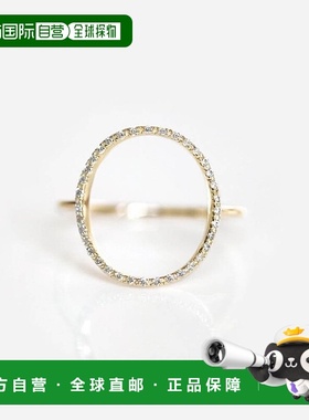 1h可退 日本直邮cui-cui 女士 K10YG 黄金 钻石 圆形 戒指 世界小