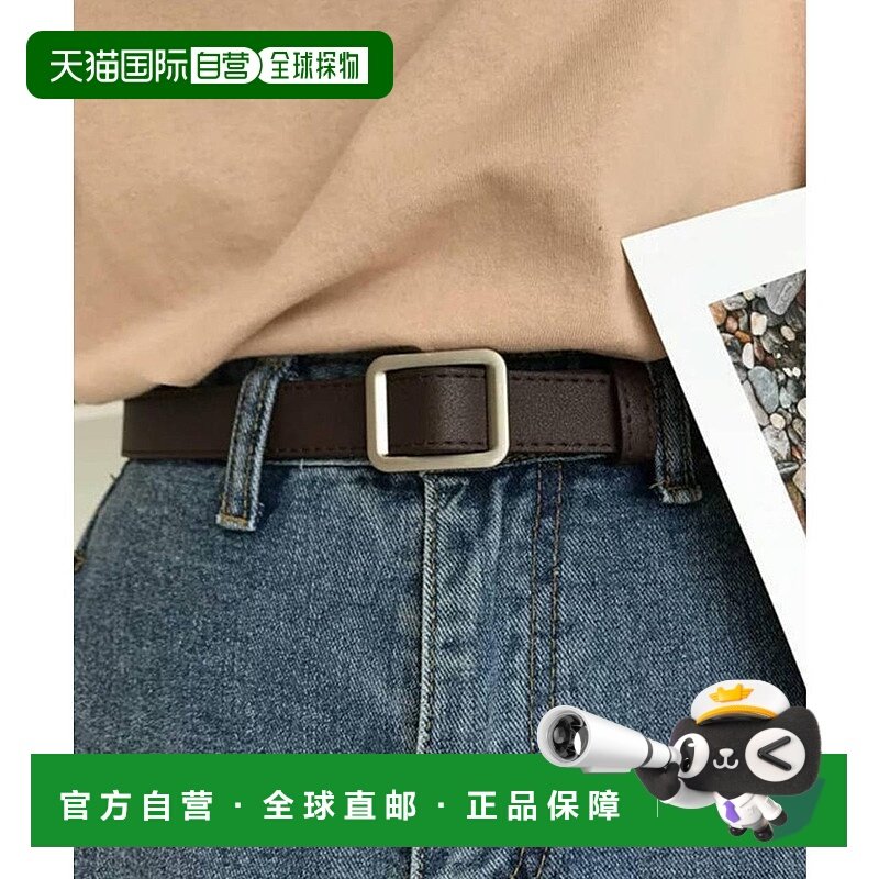 日本直邮florge 无段阶调节复古风简约方形扣腰带 FL8218EW05111,箱包皮具/热销女包/男包,手拿包,淘宝优惠券,粉丝福利购,淘宝优惠卷