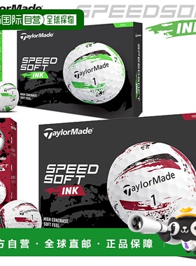 日本直邮TaylorMade Golf SPEED SOFT INK 高尔夫球 1 打（12 个