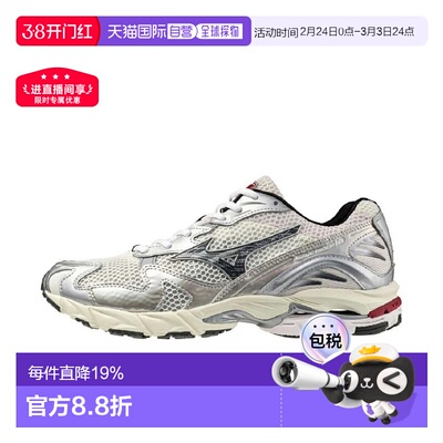 日本直邮MIZUNO-Mizuno Wave Rider 10 D1GA243111运动鞋：off-Wh