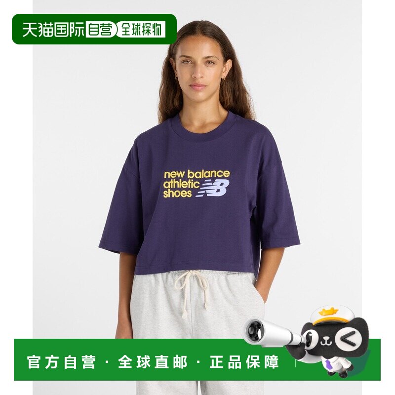 日本直邮New Balance女装重磅纯棉短款短袖T恤 WT【付后1h可退】