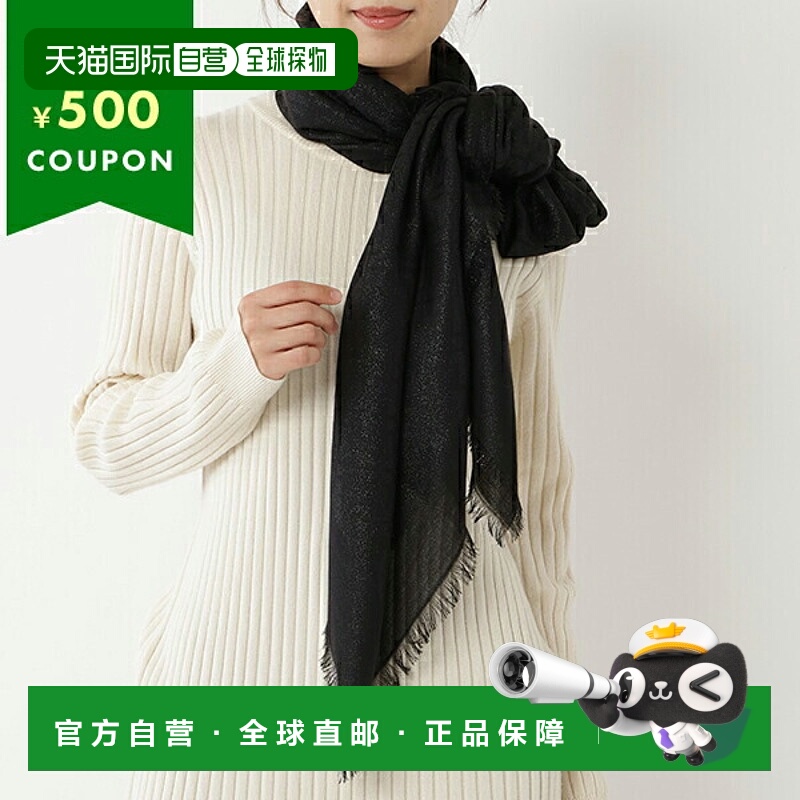 日本直邮FENDI 披肩围巾 FF 徽标 女士 FENDI FXT069 ANDB F0QA1