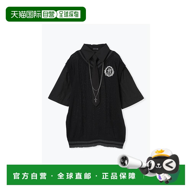 日本直邮日潮 NOEMIE 附带链条领带男女针织背心 25590047193短袖