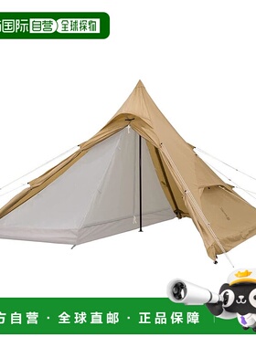 【日本直邮】DOD三角形帐篷RX(M) 1~4人用 带门帘 TC涤棉 沙漠色