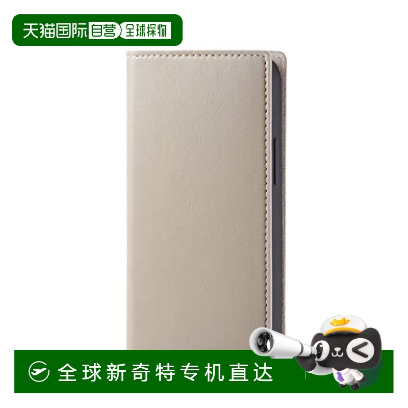 【日本直邮】宜丽客iPhone12 mini意大利仿皮手机壳 Qi充电 米色