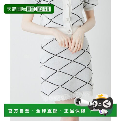 Ank Rouge 女士高腰迷你丈心形装饰针织裙 400130032400半身裙