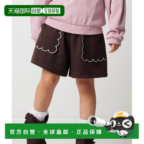 日本直邮BeBe 女童 法兰绒斜纹短裤（90-150cm） 【付后1h可退】