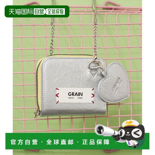 日本直邮GRAIN 女士 二合一钱包 附爱心挂饰 仿皮材质 CPZ1061214