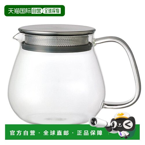 【日本直邮】KINTO一键式茶壶460毫升8335极简日常玻璃泡茶带滤网