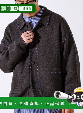 1h可退 日本直邮GLOSTER 男女同款 宽松版型 手工缝线针织开衫 外