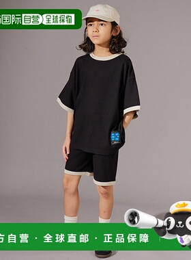 1h可退 日本直邮PAIRMANON STREET 儿童配色拼接短袖套装 253441