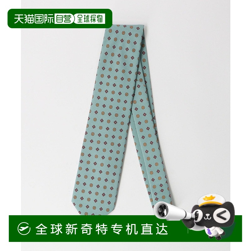 1h可退 日本直邮green label relaxing 男士意大利制造小花纹领带