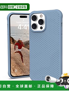 【日本直邮】Urban Armor Gear 苹果14Pro Max手机壳 DOT蓝色硅胶