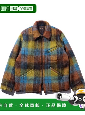 1h可退 日本直邮BEAMS PLUS 男装 宽松版型羊毛混纺斜纹半拉链夹