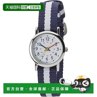 AK219 蓝 手表 防水 布带 儿童 CREPHA 模拟 日本直邮